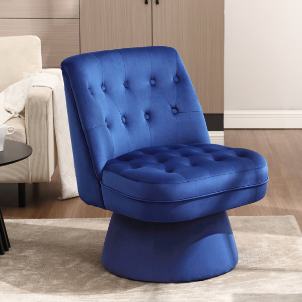 Latitude Run® Corrstown Velvet Swivel Barrel Chair Wayfair